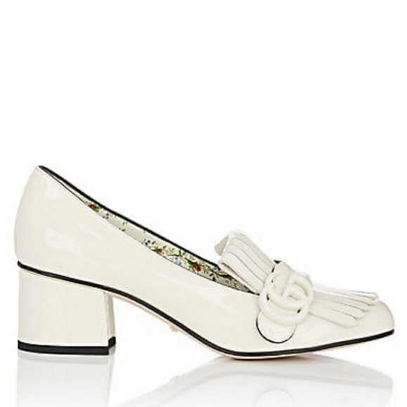gucci marmont patent leather pumps